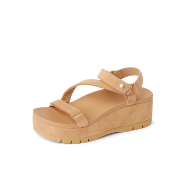 Vista Higher Luna - Tan Suede - Left Side View