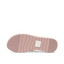 Ojai Classic Slim shoe sole facing up, showing durable textured outsole with anatomical arch support in blush suede color.