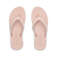 Ojai Classic Slim women's blush suede flip flops, top view showing soft-rebound cushioning and anatomical arch support.