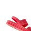 Reef Water Vista women's red platform sandal facing left, showcasing cushioned sole and adjustable strap for comfort.