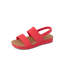 Reef Water Vista women's coral sandal facing left, showing side and top with cushioned footbed and arch support.