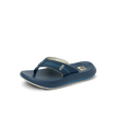 Cruiser men's navy blue flip flop facing right, showing top and side, with cushioned footbed for beach comfort.