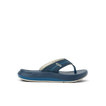 Cruiser men's navy blue thong sandal facing right, showing soft cushioned footbed and arch support design.