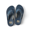Pair of navy blue Cruiser flip flops for men, top-down view showing anatomically cushioned footbeds and arch support.