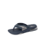 Fanning + men's navy grey flip flop facing left, highlighting arch support and soft-rebound cushioning midsole