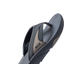 Right side view of Fanning + men's sandal showing navy and grey straps with REEF logo and cushioned footbed