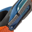 Close-up of the bottom sole and heel of the Fanning + men's shoe featuring Reefflex Foam cushioning in blue, black, and orange.