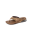 Fanning + men's brown surf-inspired sandal facing right with arch support and soft-rebound cushioning for beach comfort