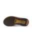 Fanning + men's shoe outsole facing upward, showcasing durable, water-friendly tread and arch support design.