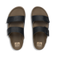 Top-down view of men's Phantom Tradewind sandals in fossil black with dual straps, designed for beach comfort and durability.