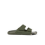 Oasis Adapt men's sandal facing left, close-up of straps and cushioned footbed with camo marble sole, beach comfort design