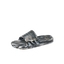 Fanning Slide H2O facing right, close-up of water-friendly, camo marble slide with arch support and cushioning.