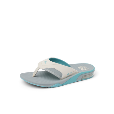 Kids Fanning - Tan/Grey/Blue - Left Side View