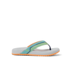 Kids Windswell boys flip flop facing left with cushioned arch support and water-friendly sole in tropical grey and orange colors