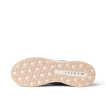 Bottom view of Shoreline Palisades women's shoe facing down, showing durable sole with hex pattern for beach comfort.