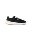 Shoreline Palisades black sneaker facing left showing side with anatomical arch support and soft cushioning
