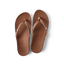 Vista Ivy brown women's sandals, top view showing footbed and straps facing upward, comfort-focused beach footwear.