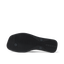 Solaye women's black sandal outsole facing up, showing textured water-friendly sole with REEF branding.