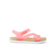 Kids Cali Coastin pink girls' sandal facing right, featuring soft cushioning and anatomical arch support for all-day comfort.