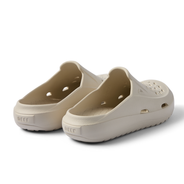Glider water-friendly slip-ons facing right, rear view with open heels and soft cushioned footbeds