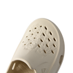 Glider water friendly slip on close up of toe facing upper right with perforations and cushioned comfort