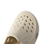 Glider water friendly slip on close up of toe facing upper right with perforations and cushioned comfort