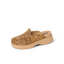 Vista Skye leopard print platform clog facing left with cushioned sole and arch support