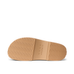 Vista Skye clog viewed from below with the toe facing left and wavy tan outsole tread