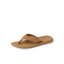 Nox men's right-facing tan sandal with molded footbed, soft-rebound cushioning, and anatomical arch support for beach comfort