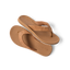 Nox men's tan sandals with extra cushioning and arch support, top and side views showing soft, water-friendly materials