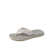 Nox men's surf-inspired flip flop facing right with soft-rebound cushioning and anatomical arch support in greige color.