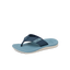 Kids Santa Ana flip flop facing left, featuring soft blue and navy straps with anatomical arch support for comfort.