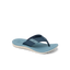 Kids Santa Ana flip flop sandal facing left, showing blue faded color and soft-rebound cushioned footbed.