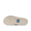 Kids Santa Ana showing the outsole facing upward with textured beach-inspired grip and REEF logo patch in blue.