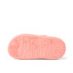 Little Rio Slide unisex kids' coral slide showing sole with wave and palm tree design, surf-inspired comfort footwear