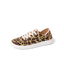 Kids Neptune unisex left-facing sneaker with leopard print, white sole, and pink trim, designed for comfort and durability.