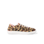 Kids Neptune leopard print sneaker facing right, featuring lightweight design with soft-rebound cushioning and arch support.