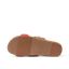 Cushion Vista women’s sandal sole facing up, showing durable, water-friendly tread and arch support design.