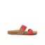 Cushion Vista women's sandal facing right with coral textured straps, anatomical arch support, and soft cushioning.