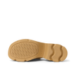 Vista Luxe Evie women's sandal showing the outsole facing up, highlighting durable, water-friendly traction pattern.