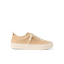 Lay Day Dawn sneaker in tan facing right, close-up of side profile showing soft-rebound cushioning and arch support.