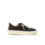 Lay Day Dawn women's charcoal sneaker facing right with cushioned sole and anatomical arch support, beach-inspired comfort.