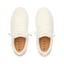Top view of white Lay Day Dawn sneakers for women, featuring comfort-focused design and anatomical arch support.