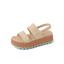 Water Vista Higher women's sandal facing right, close-up on side showing platform sole and adjustable straps