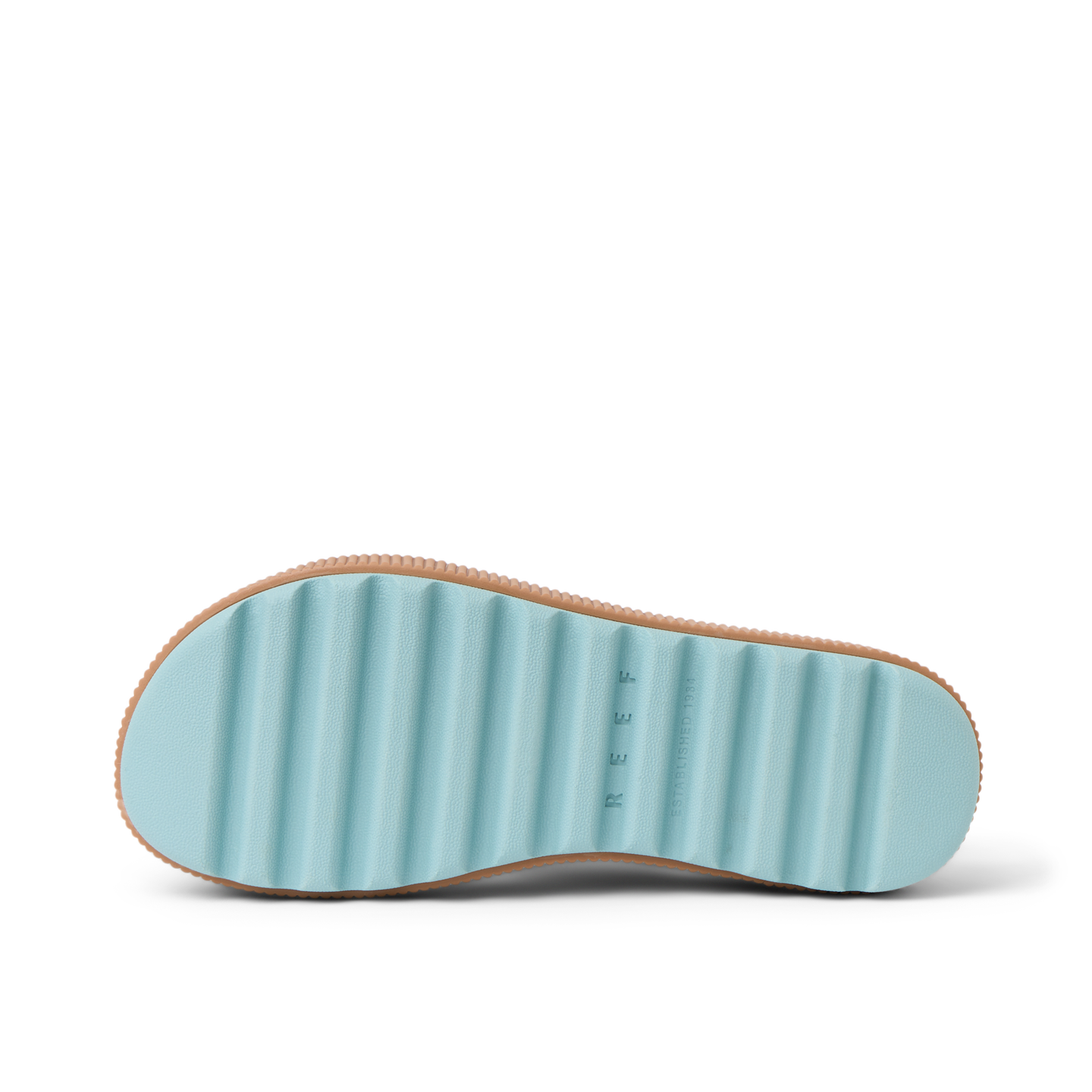 Water Vista Higher women's shoe showing the light blue sole facing upward with comfort-focused arch support design.