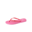 Seaside Twist flip flop facing right, lightweight pink sole with braided coral straps, water-friendly and comfortable design.