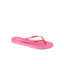 Seaside Twist pink women’s flip flop facing right showing top and side with braided straps, comfort-focused design.