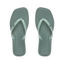Solaye women's flip flops facing up, beach-inspired with anatomical arch support and soft cushioning for comfort.