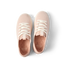 Top view of women's Reef Neptune sneakers in rose blossom with cushioned insoles and breathable mesh uppers.