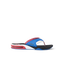 Fanning men’s sandal facing right, featuring blue star pattern, cushioned arch support, and water-friendly materials for beach comfort.